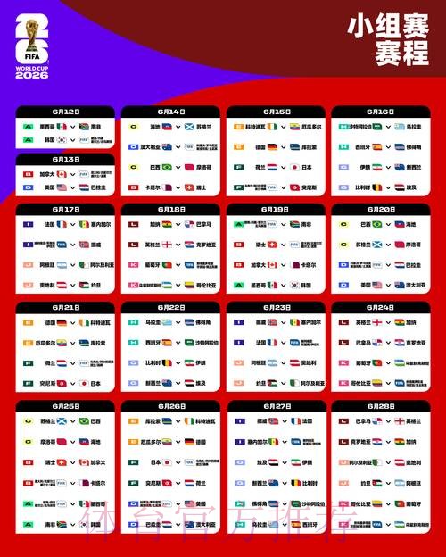 2026世界杯比赛时间详细安排观看指南官网入口