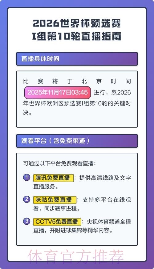 2026世界杯赛事直播平台推荐 2026世界杯赛事直播平台推荐